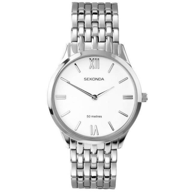 Sekonda Men’s Fashion White Dial Bracelet Watch 1608