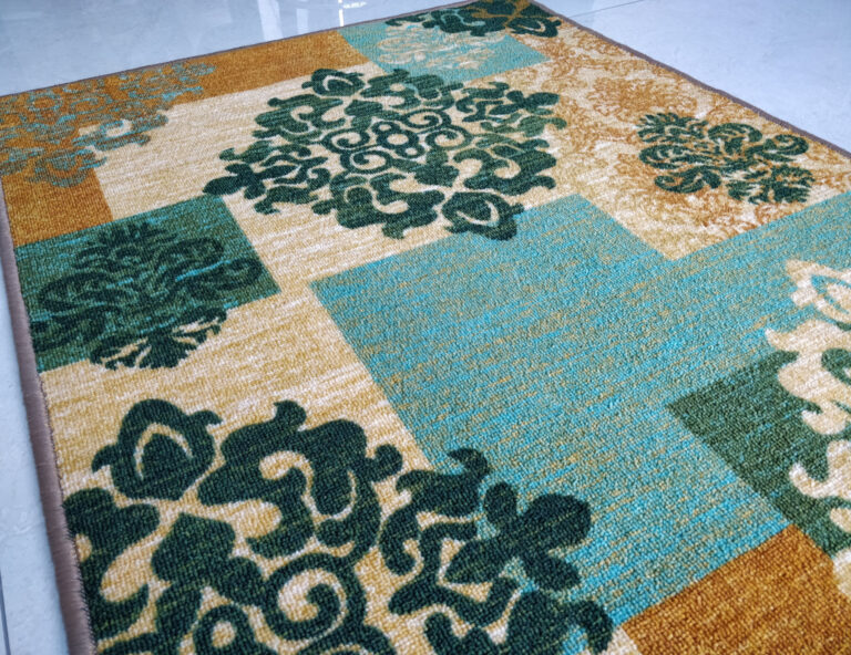 Green Decor Polyester Area Rug Non-slip 120 x 80 cm