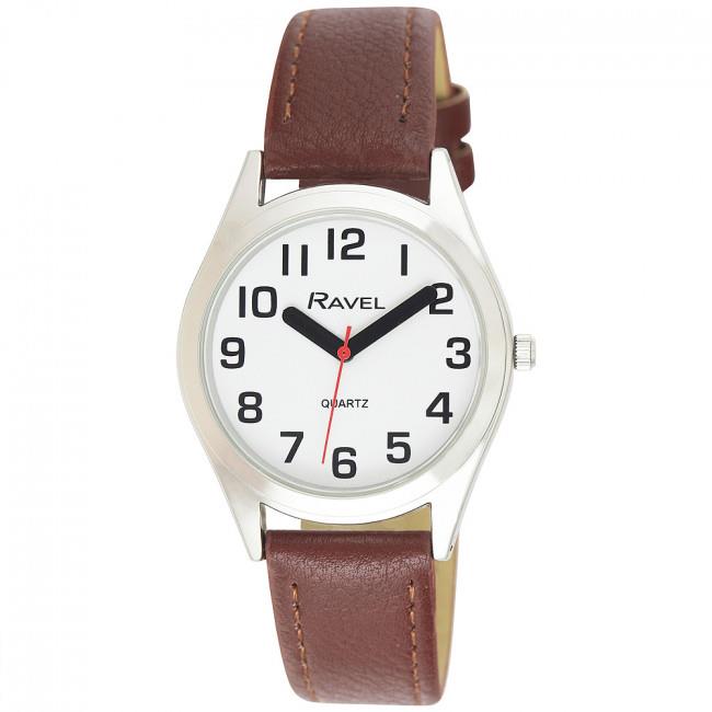 Ravel Gents Classic Strap Watch Brown / Silver R0125.05.1