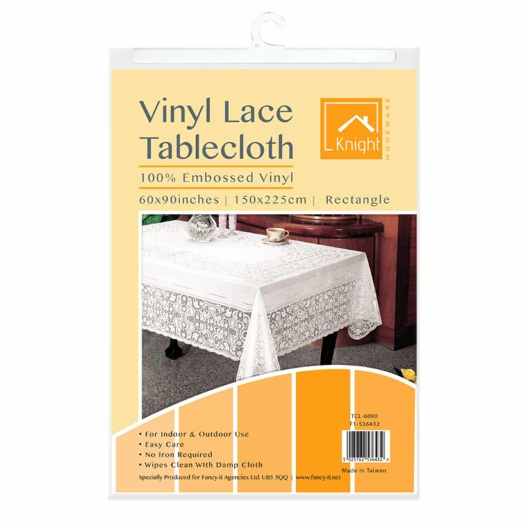 Vinyl Lace Embosed Table Cover 60×90 Rectangle