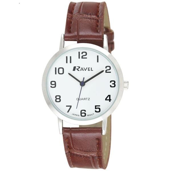 Ravel Gents Classic Strap Watch Brown / Silver R0102.12.1A
