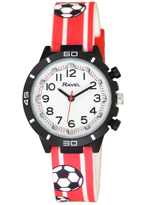 Ravel Children’s Silicone Football Watch – Red