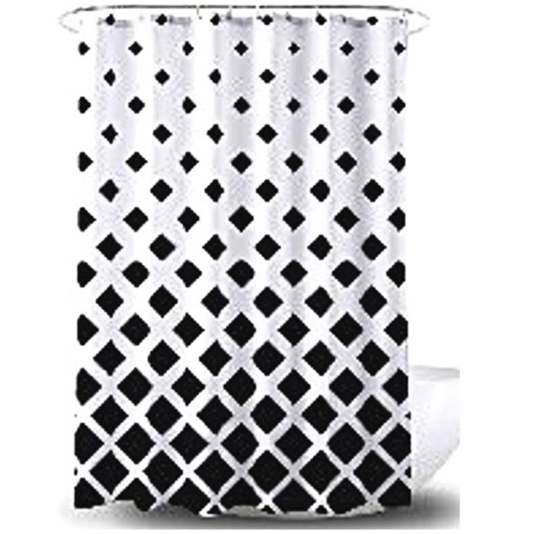 Oxford Fabric Bathroom Shower Curtain Mildew Mould Resistant 180 x 180 cm