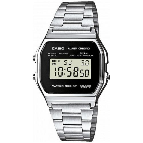 Casio Men’s Digital Watch with Stainless Steel Bracelet A158WEA-1EF
