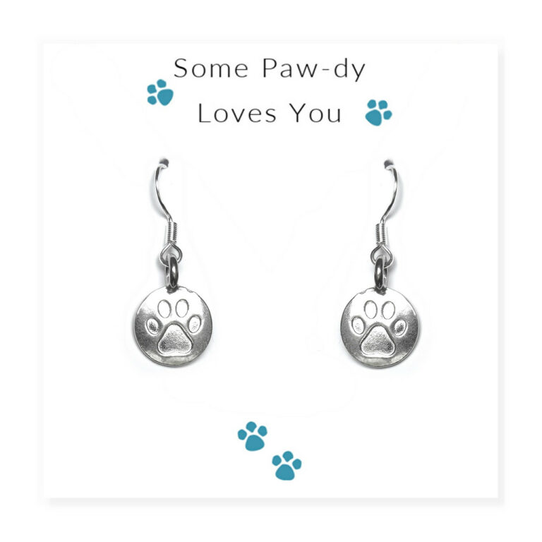 No Longer By My Side – Dog Earrings on Message Card