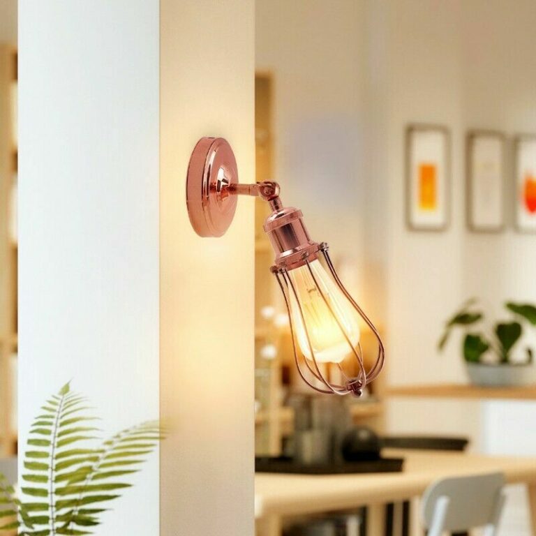 Industrial Vintage Retro Rose Gold Sconce Wall Light Lamp Fitting Fixture~3731