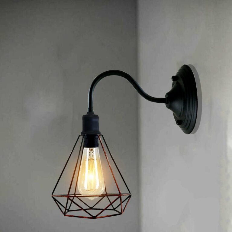 Modern Industrial  Vintage Indoor Rustic Red colour Wall Light Lamp Fitting Fixture E27 Holder UK~3673