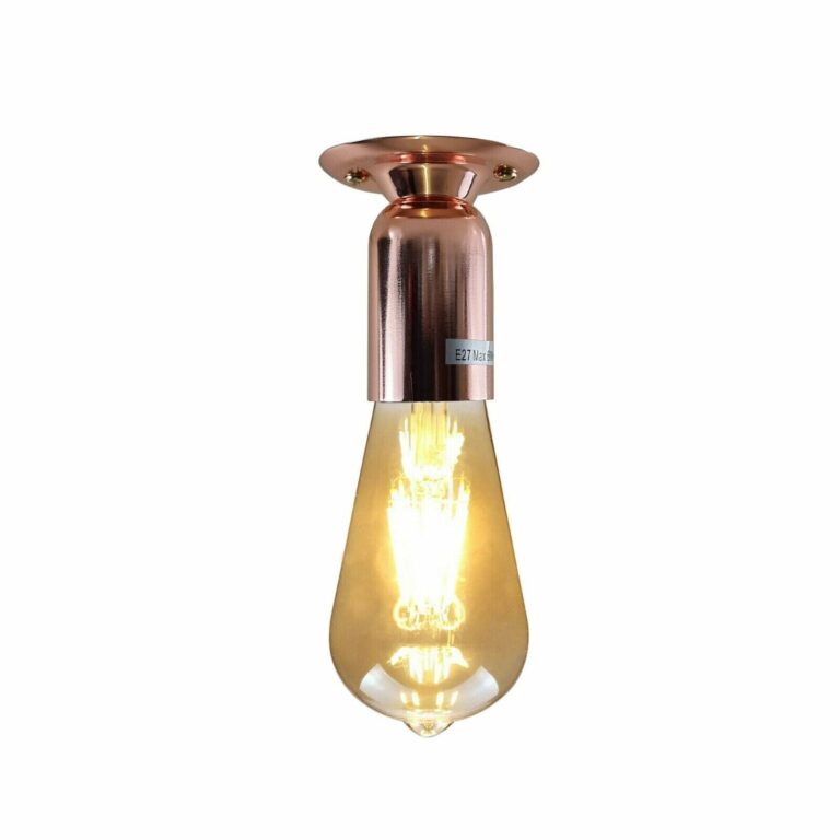 Industrial Vintage Retro Ceiling  Rose Gold Semi-Flush Mount Light E27 Holder~3780