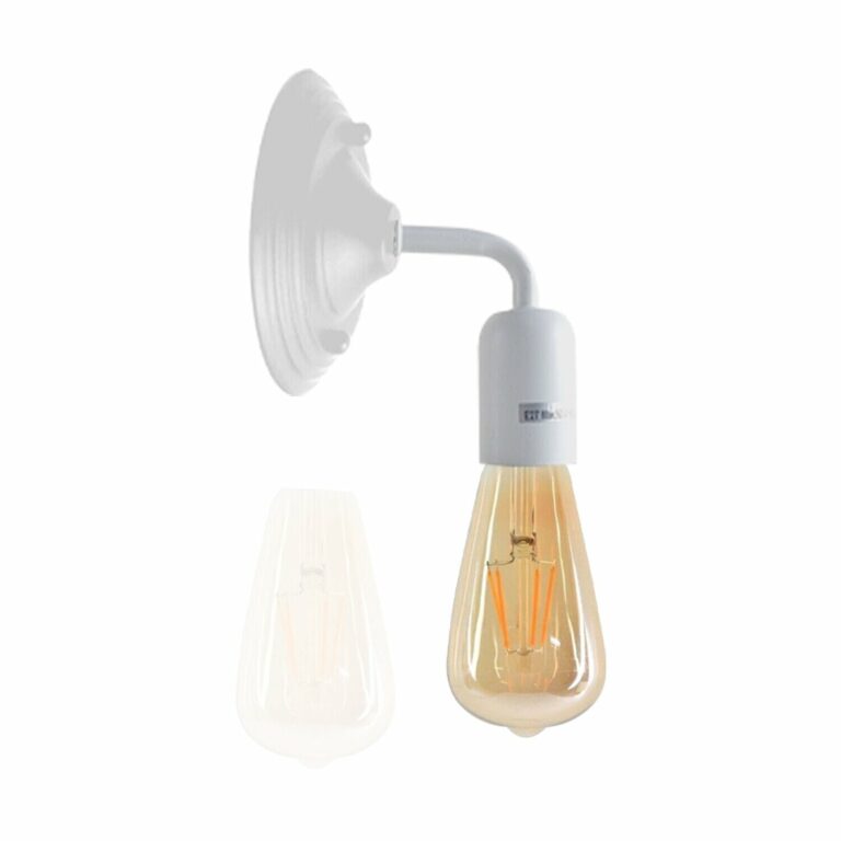 Industrial Vintage Retro Polished Sconce White Wall Light Lamp~3793