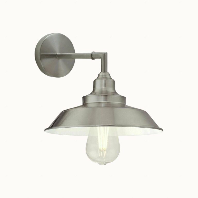 Industrial Vintage Retro Wall Lamp Indoor E27 Edison Satin Nickel Lighting Sconces~3811