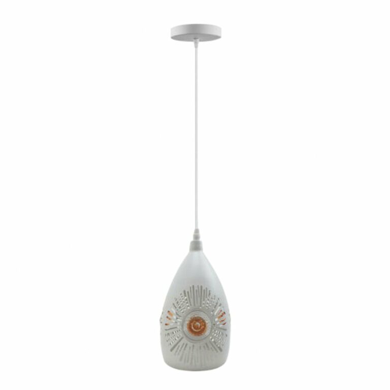 Industrial Vintage Retro White Metal Ceiling hanging Pendant Light,  E27 Edison Style Lamp~3871