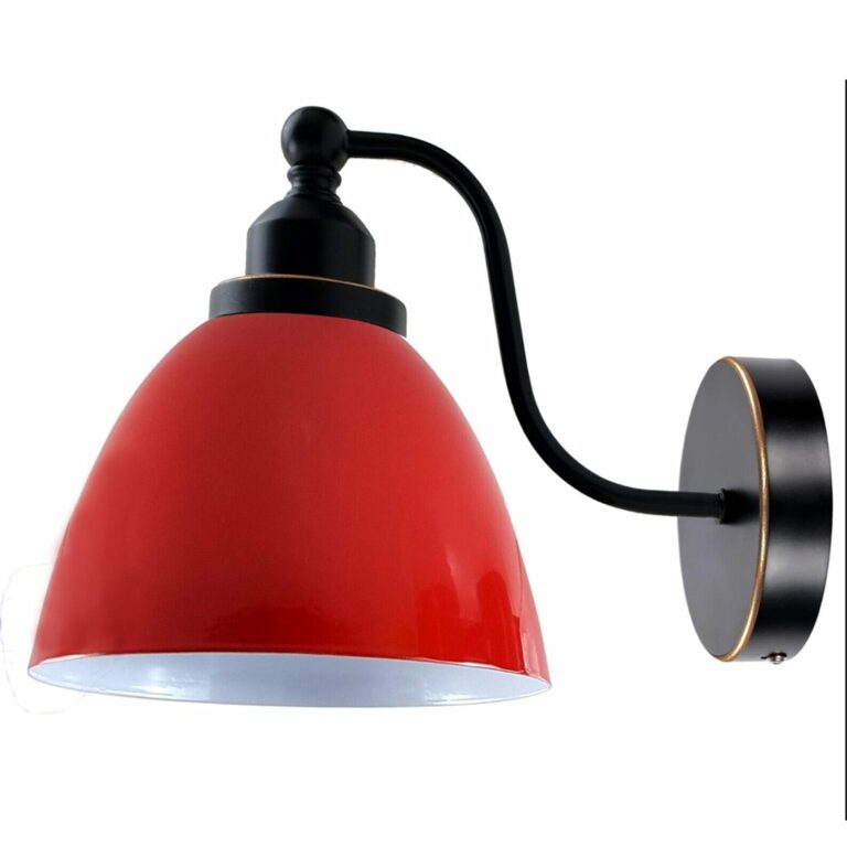 Industrial Vintage Modern Retro Swan Neck Metal Arm E27 Sconce Red Wall Mount Light~3915