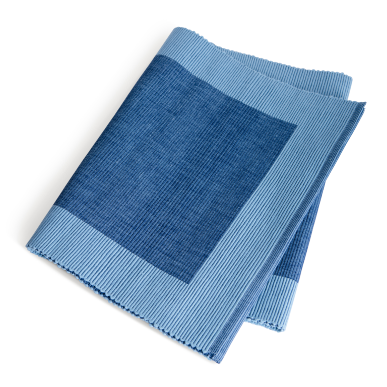 Luxury Table Runner Blue – Organic Cotton & Handmade
