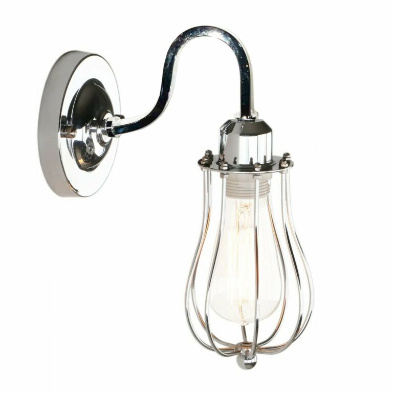 Chrome balloon cage Wall Set with Free Bulb~2113
