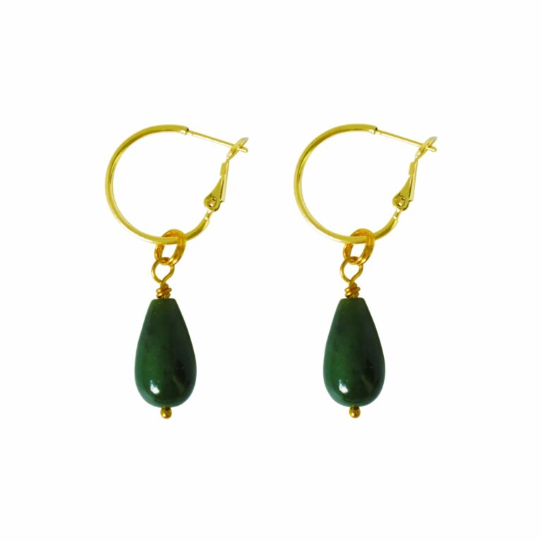 Jade Leverback earrings