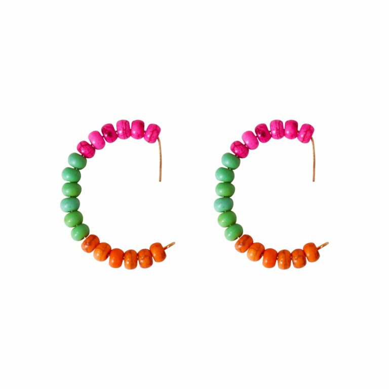 Carnival Festival hoops earrings