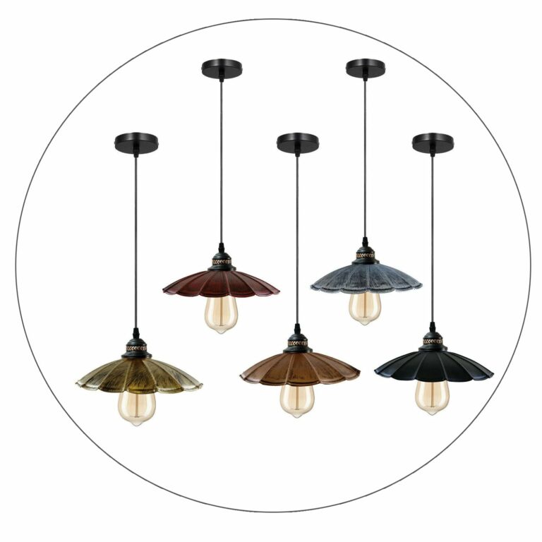 Wavy Shade Retro Style Metal Vintage Ceiling Pendant Lamp Light Modern Lighting Industrial Design~1411