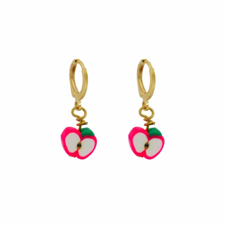 Pink Apples Earrings