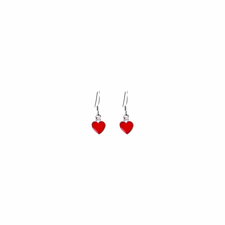 Classic Red Hearts Earrings, Playing Cards inspired Queen of Hearts