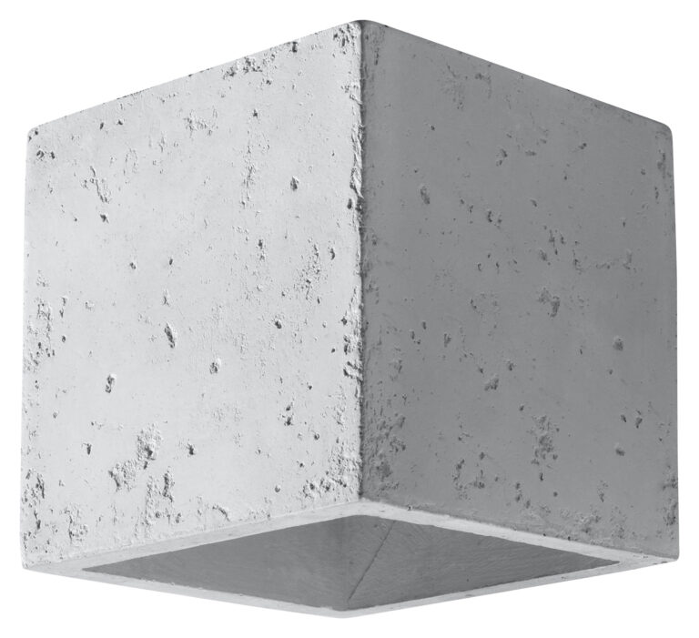 Wall Lamp QUAD Grey Concrete Square Loft Design LED G9
