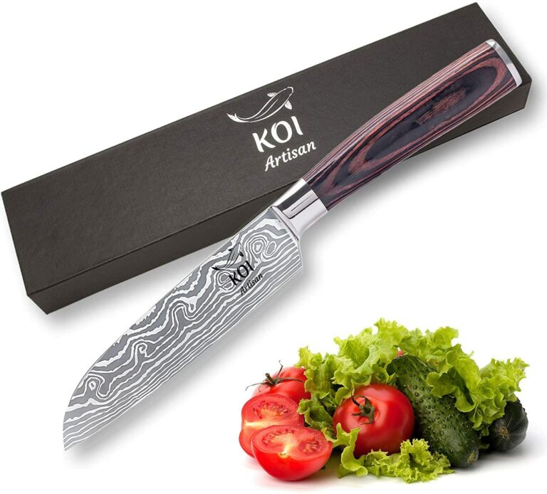 KOI ARTISAN Santoku Chef Knifes – 5 Inch Razor Sharp Blade