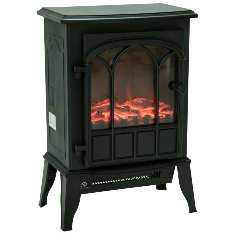 Electric Fireplace Heater Freestanding Stove with LED Flame Effect