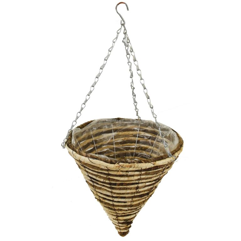 Kingfisher 12 Inch Rope Cone Hanging Basket AS-17575