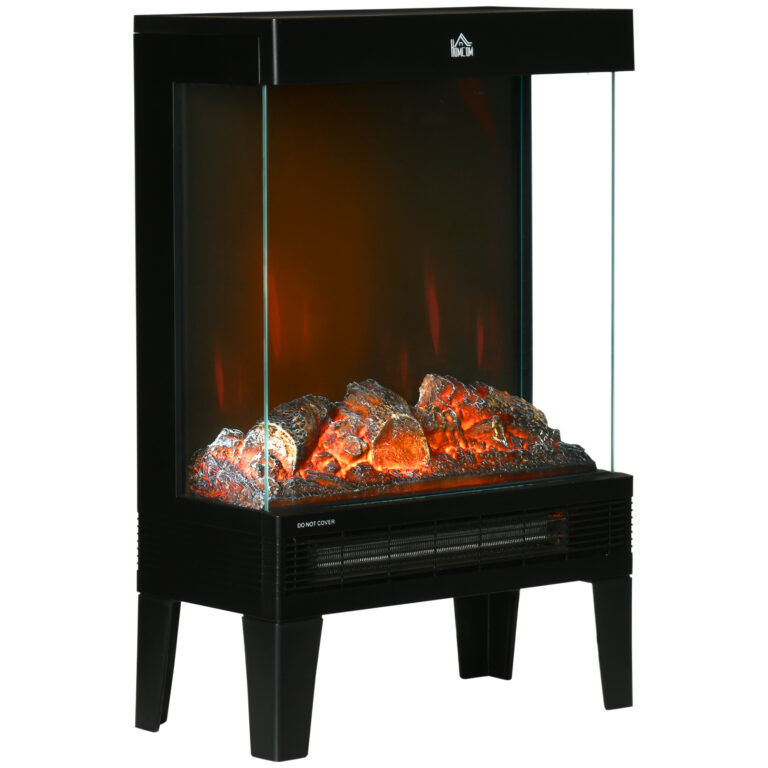 Fireplace Heater, Quiet LED Flame Effect Overheating Protection 1000/2000W
