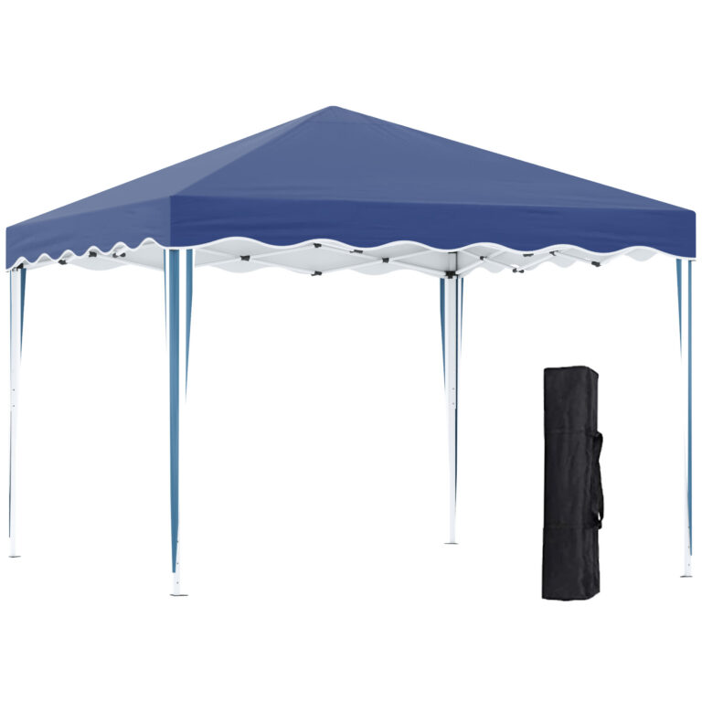 3x3m Pop Up Gazebo Canopy, Foldable Tent with Carry Bag, Blue