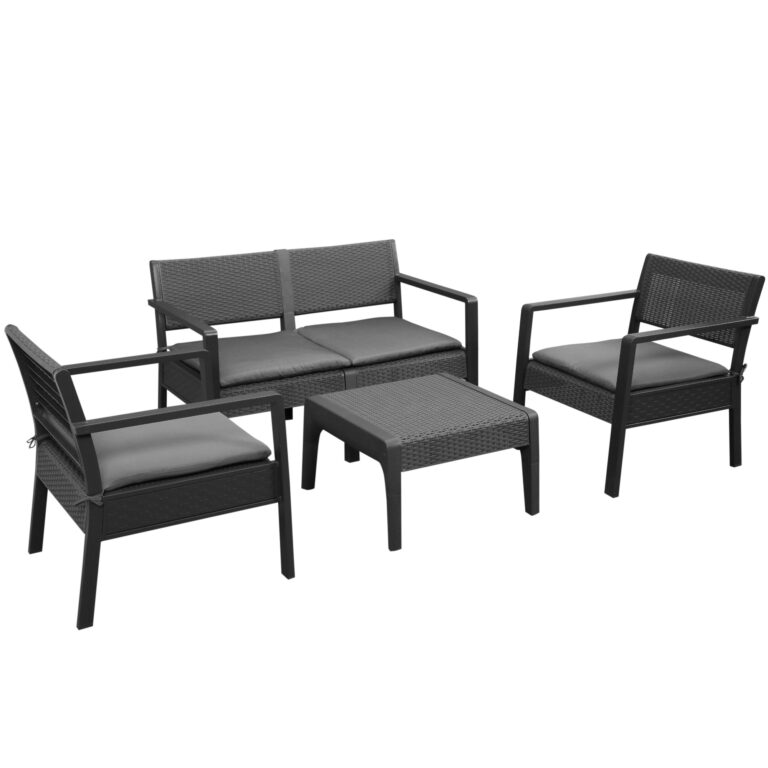 Garden PP Rattan Style Sofa Set, 4 PCS