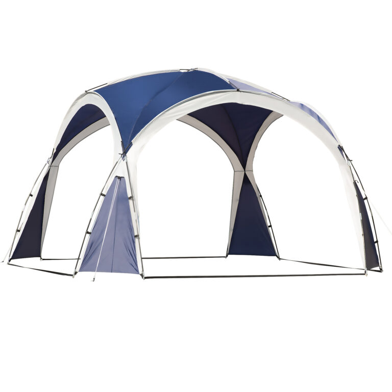 Outdoor Gazebo Event Dome Shelter Party Tent for Garden Blue and Grey