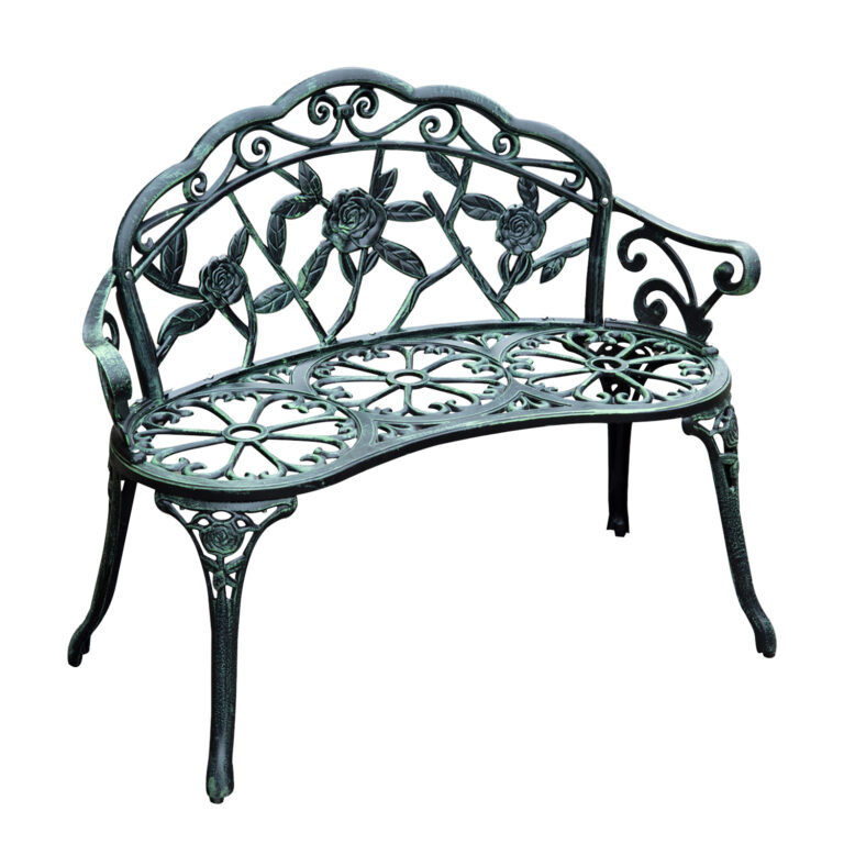 Cast Aluminum Garden Bench Patio Chair