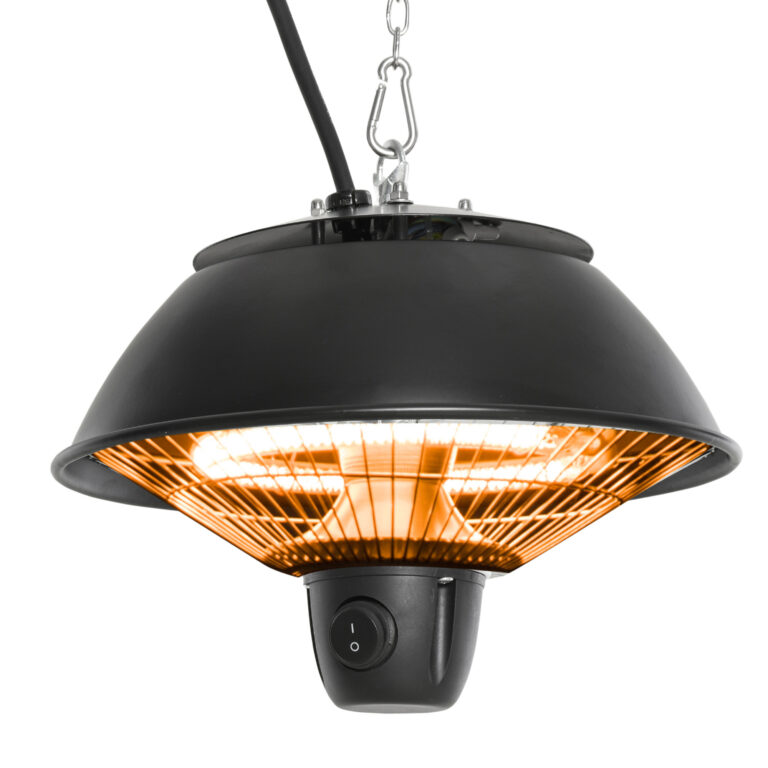 Outsunny Patio Ceiling Electric Heater, 600W-Black