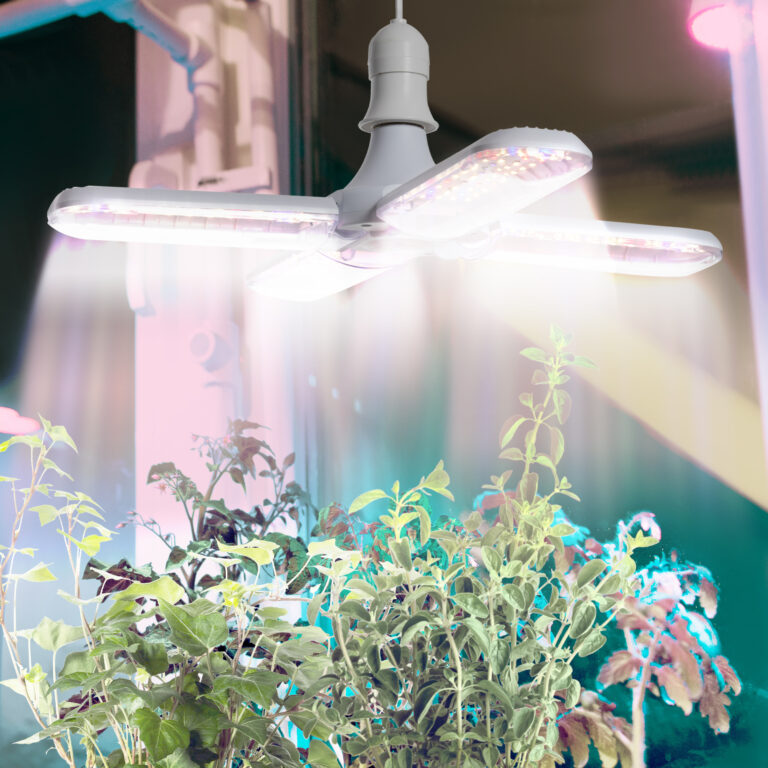 LED Grow Light, Foldable 20W Plant Grow Lamp with E27 Base and 240Pcs LEDs
