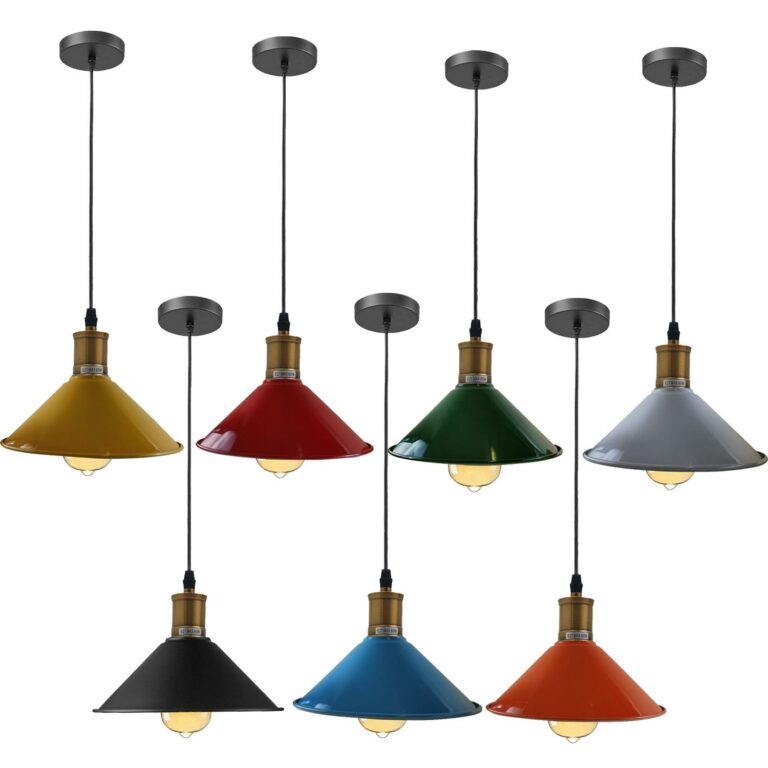 Vintage Industrial Ceiling Pendant Light Retro Loft Style Metal Shade Lamp