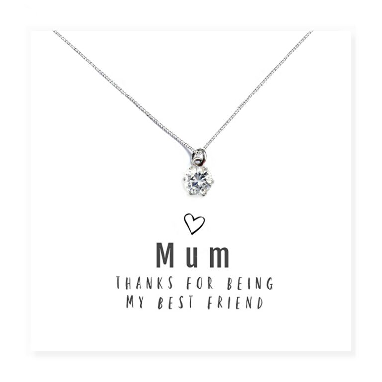 Mum Thanks For Being My Best Friend – Necklace & Message Card