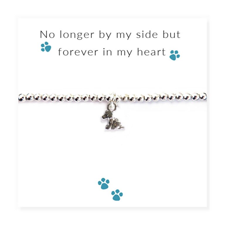 No Longer By My Side – Dog Bracelet on Message Card