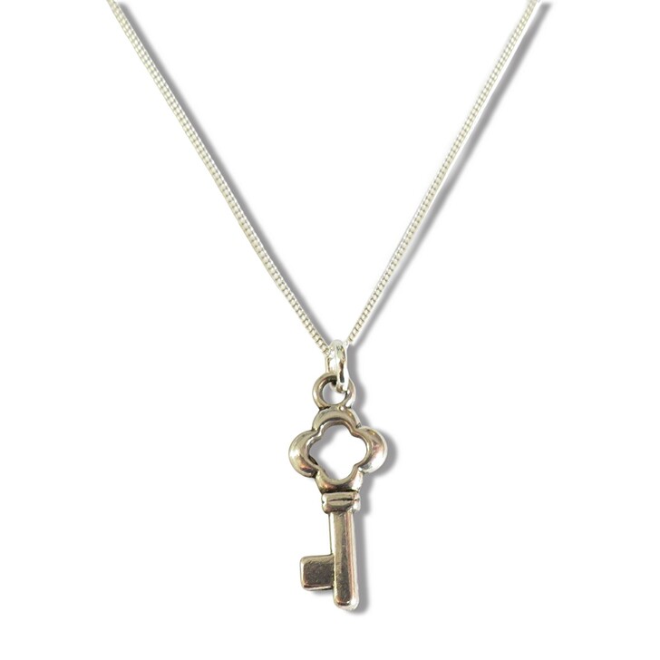 Key Silver Necklace Sterling Silver