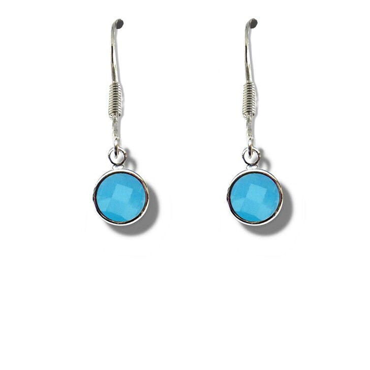 March Birthstone Drop Earrings – light blue