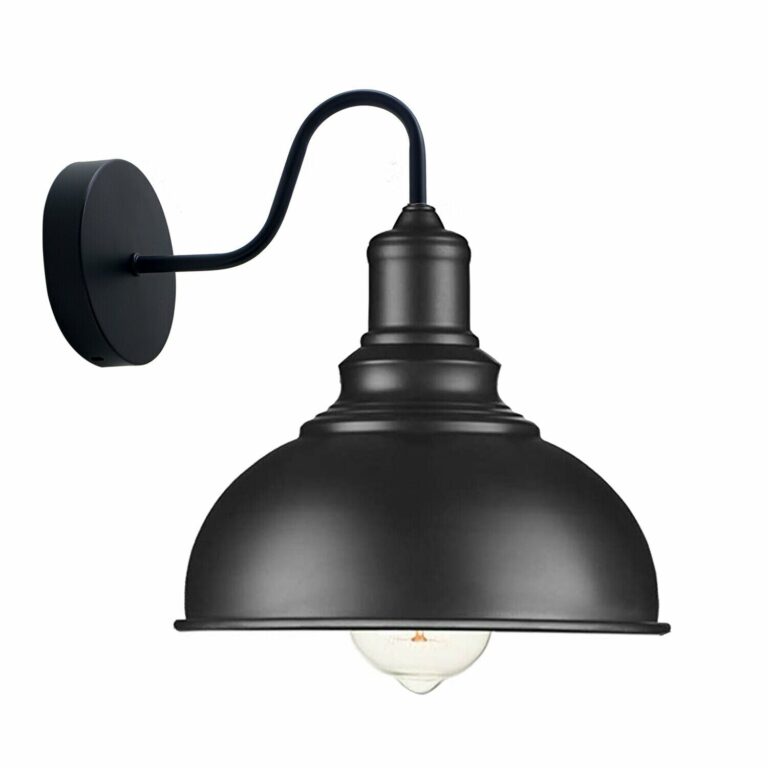 Wall Light with Switch Indoor Wall Industrial Vintage Wall Lamp with Plug Swing Arm Rotating E27 Black~1852