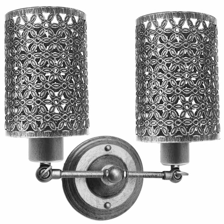Modern Retro Brushed Silver Vintage Industrial Wall Mounted Lights Rustic Wall Sconce Lamps Fixture~2275