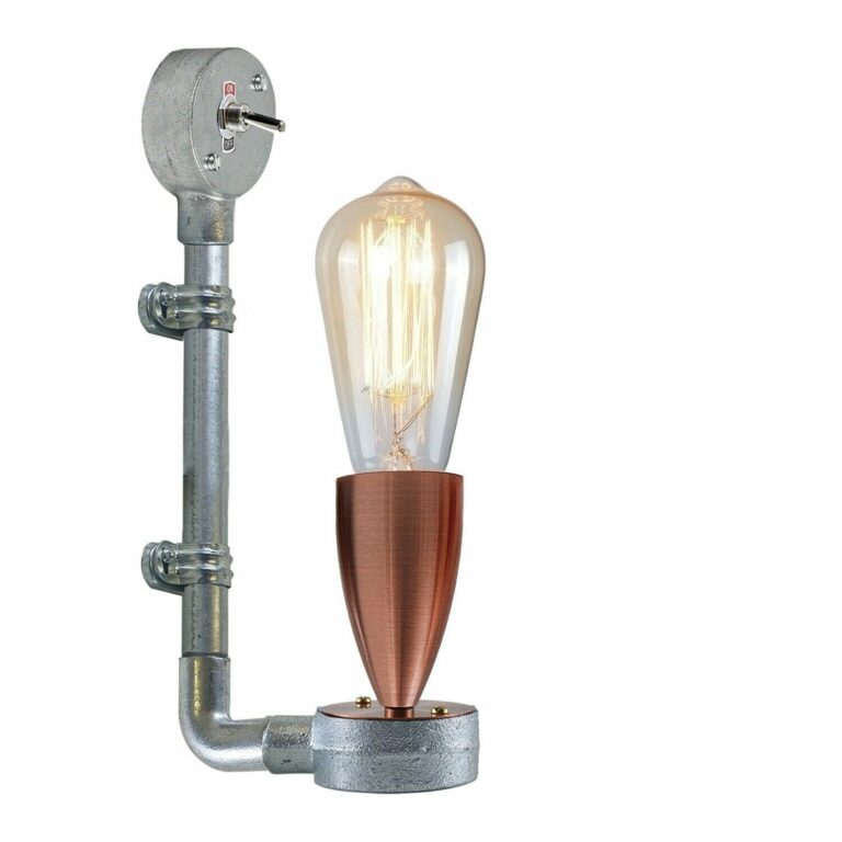 Industrial Retro Stylish Wall Designer Light Galvanized conduit Wall Light~3409