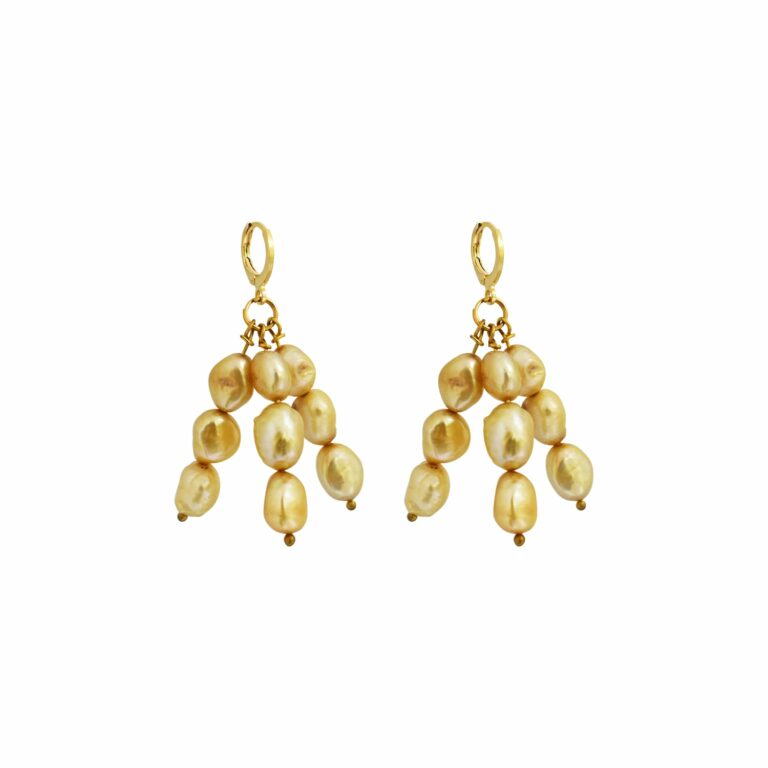 Igi (Trees) Gold Pearl earrings