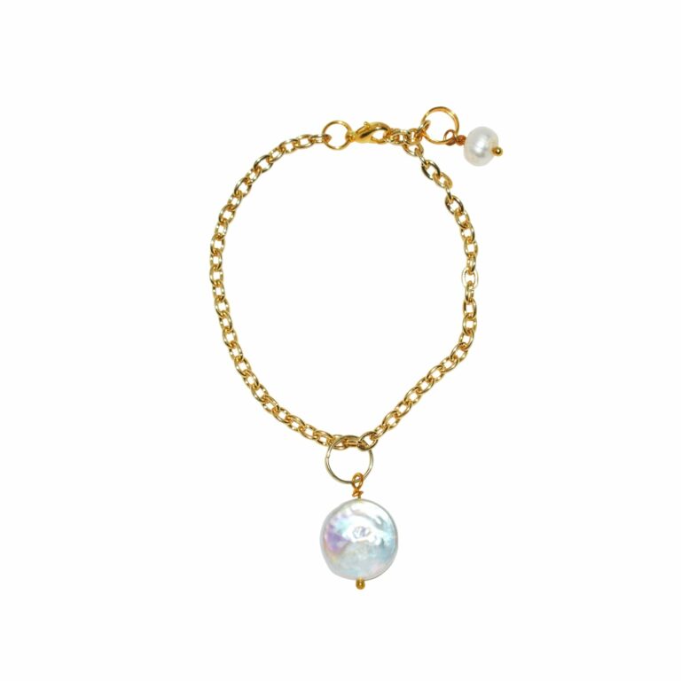 White freshwater pearl bracelet or anklet