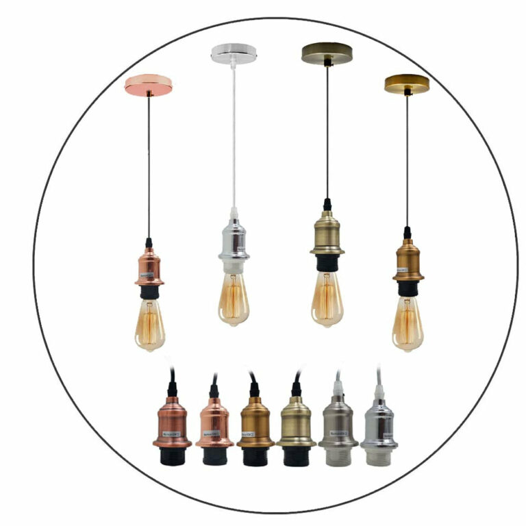 New E27 Ceiling Rose Light Fitting Vintage Industrial Pendant Lamp Bulb Holder~2074