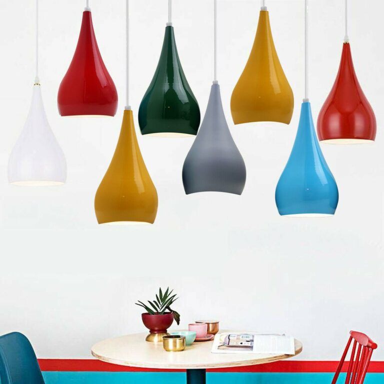 Retro Drop Light Shades Modern Ceiling Pendant Lampshades Metal Various Colours~2048