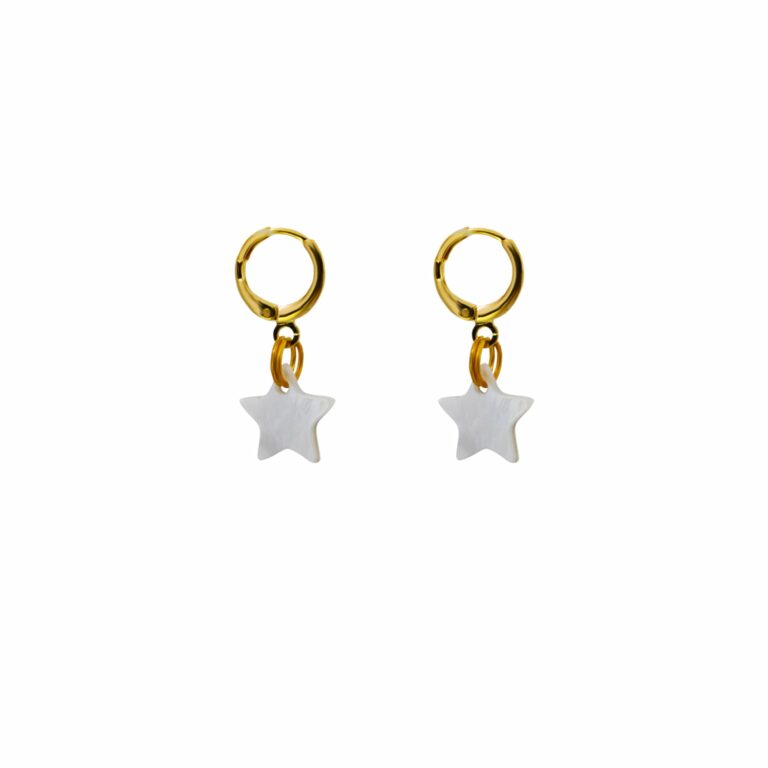 Mother of Pearl Star Earrings