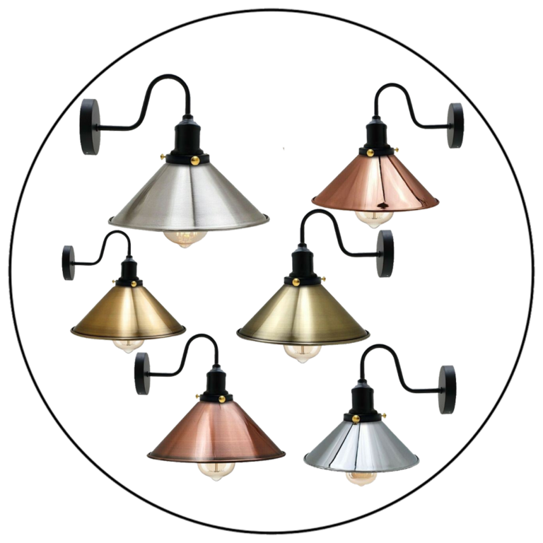 Vintage Industrial Metal Cone Shade Lighting Indoor Wall Sconce Light Fittings~3389