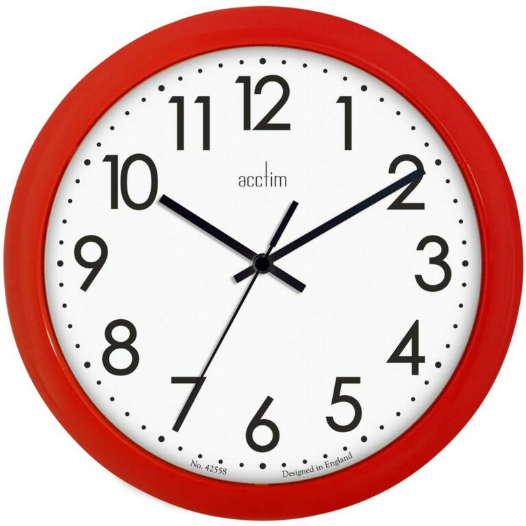 Acctim 21891 Abingdon Wall Clock 25.5cm – Red