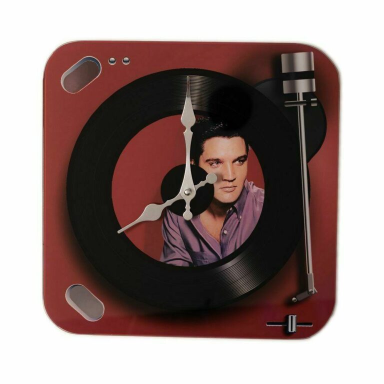 HOMETIME Iconic Collection Record Player Wall Clock – Elvis